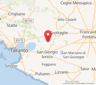 Map of Monteiasi, Apulia