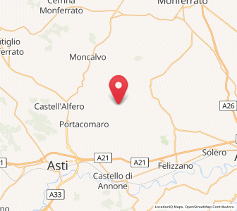 Map of Montemagno, Piedmont