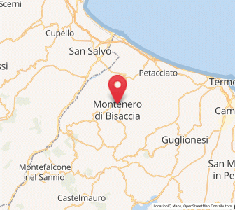 Map of Montenero di Bisaccia, Molise