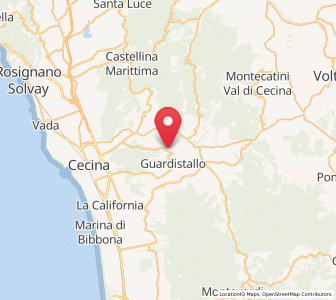Map of Montescudaio, Tuscany