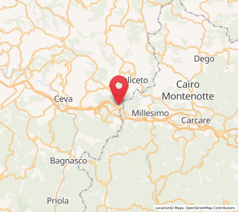 Map of Montezemolo, Piedmont