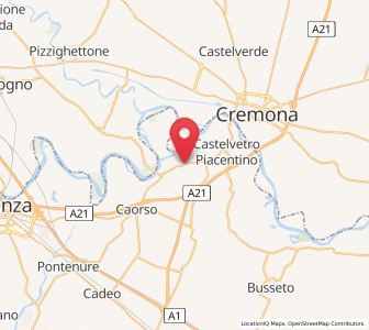 Map of Monticelli d'Ongina, Emilia-Romagna