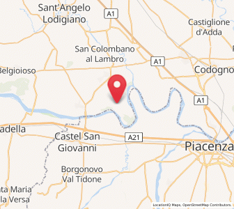 Map of Monticelli Pavese, Lombardy