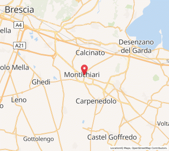 Map of Montichiari, Lombardy
