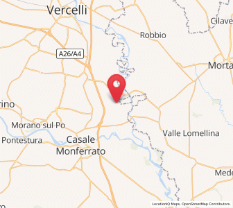 Map of Motta Dè Conti, Piedmont