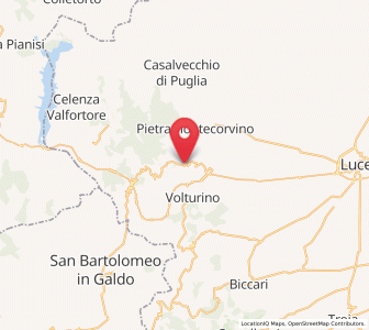 Map of Motta Montecorvino, Apulia