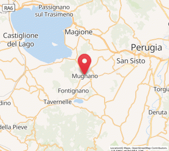 Map of Mugnano, Umbria