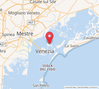 Map of Murano, Veneto