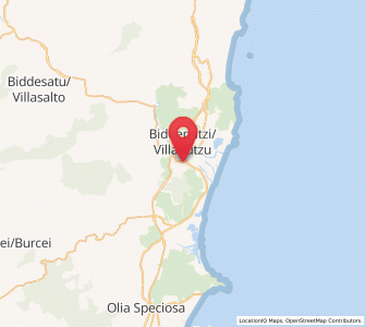 Map of Muravera, Sardinia