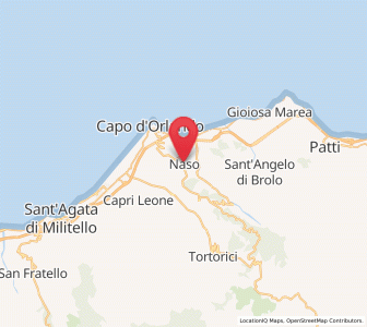 Map of Naso, Sicily