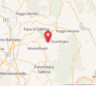 Map of Nerola, Lazio