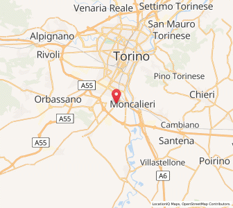 Map of Nichelino, Piedmont