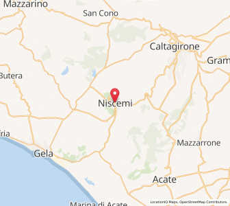 Map of Niscemi, Sicily