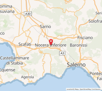 Map of Nocera Inferiore, Campania