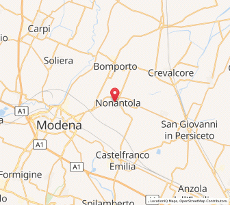 Map of Nonantola, Emilia-Romagna
