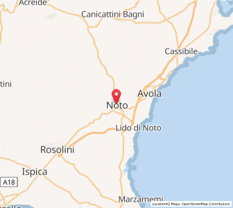 Map of Noto, Sicily
