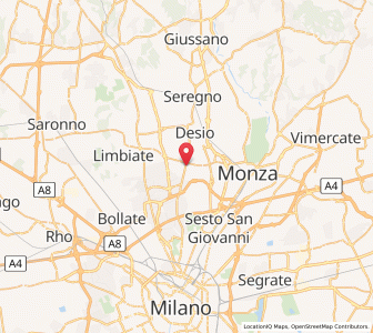 Map of Nova Milanese, Lombardy