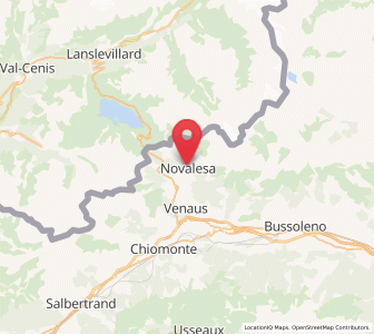 Map of Novalesa, Piedmont
