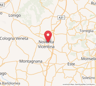 Map of Noventa Vicentina, Veneto