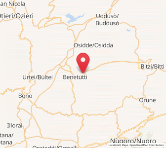 Map of Nule, Sardinia