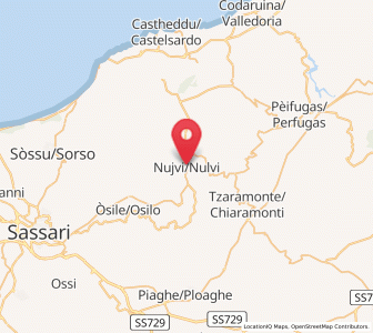 Map of Nulvi, Sardinia
