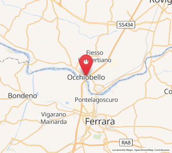 Map of Occhiobello, Veneto