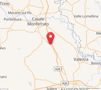 Map of Occimiano, Piedmont