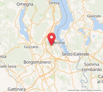 Map of Oleggio Castello, Piedmont