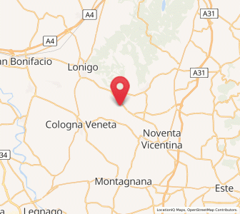 Map of Orgiano, Veneto