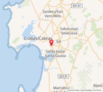 Map of Oristano, Sardinia