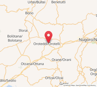 Map of Orotelli, Sardinia