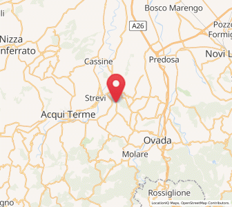 Map of Orsara Bormida, Piedmont