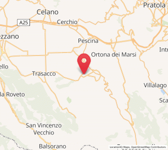 Map of Ortucchio, Abruzzo