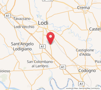 Map of Ossago Lodigiano, Lombardy