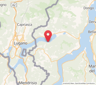 Map of Osteno, Lombardy