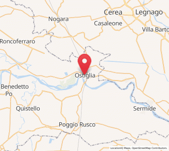 Map of Ostiglia, Lombardy