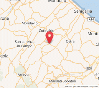 Map of Ostra Vetere, The Marches
