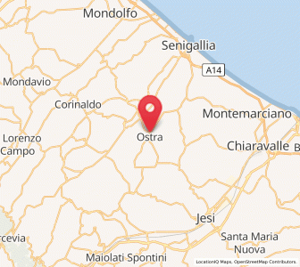 Map of Ostra, The Marches