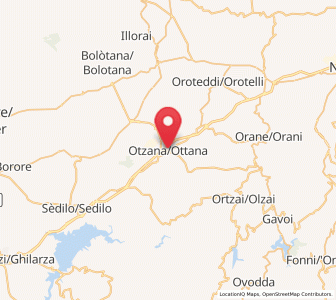 Map of Ottana, Sardinia