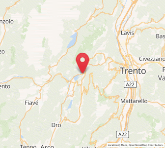 Map of Padergnone, Trentino-Alto Adige