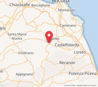 Map of Padiglione, The Marches