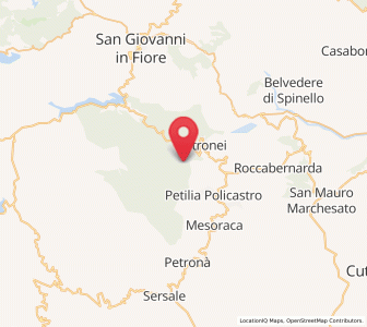 Map of Pagliarelle, Calabria