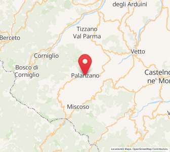 Map of Palanzano, Emilia-Romagna