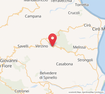 Map of Pallagorio, Calabria