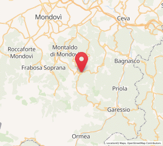 Map of Pamparato, Piedmont