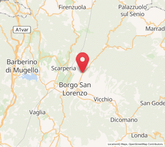 Map of Panicaglia, Tuscany