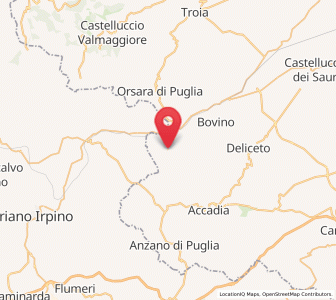 Map of Panni, Apulia