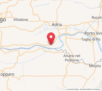 Map of Papozze, Veneto
