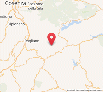 Map of Parenti, Calabria
