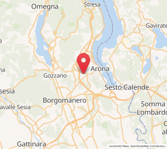 Map of Paruzzaro, Piedmont